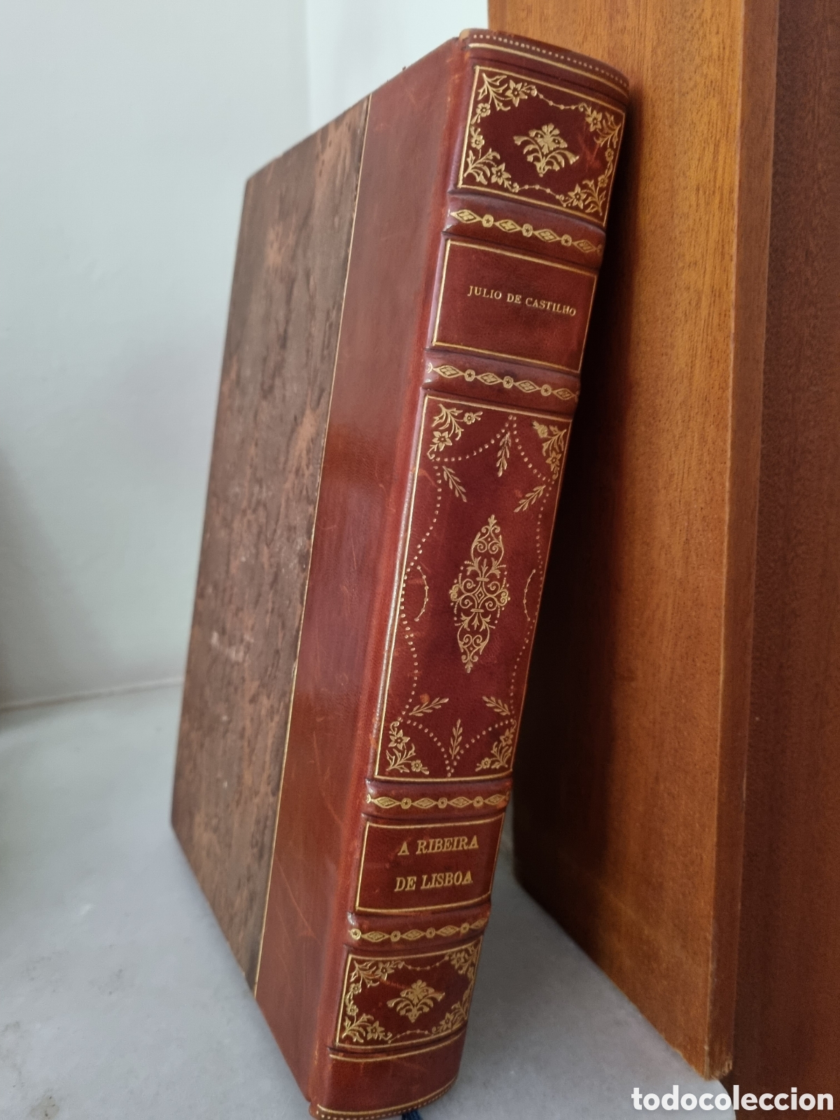 Livres anciens: 1843. &rdquo;A Ribeira de Lisboa&rdquo; de Julio de Castilho. Magn&iacute;ficas 750 p&aacute;ginas con grabados desplegables.