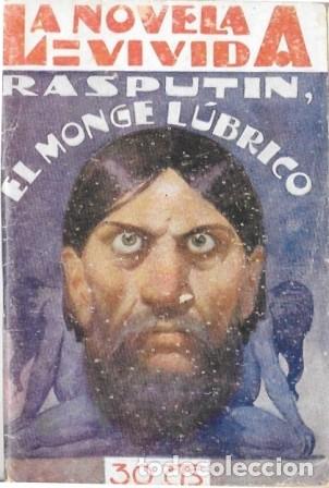 Libros antiguos: RASPUTIN, EL MONGE LUBRICO - LA NOVELA VIVIDA A&Ntilde;O I -22-IX-928 N&ordm; 21 - A-NOVVIVIDA-022