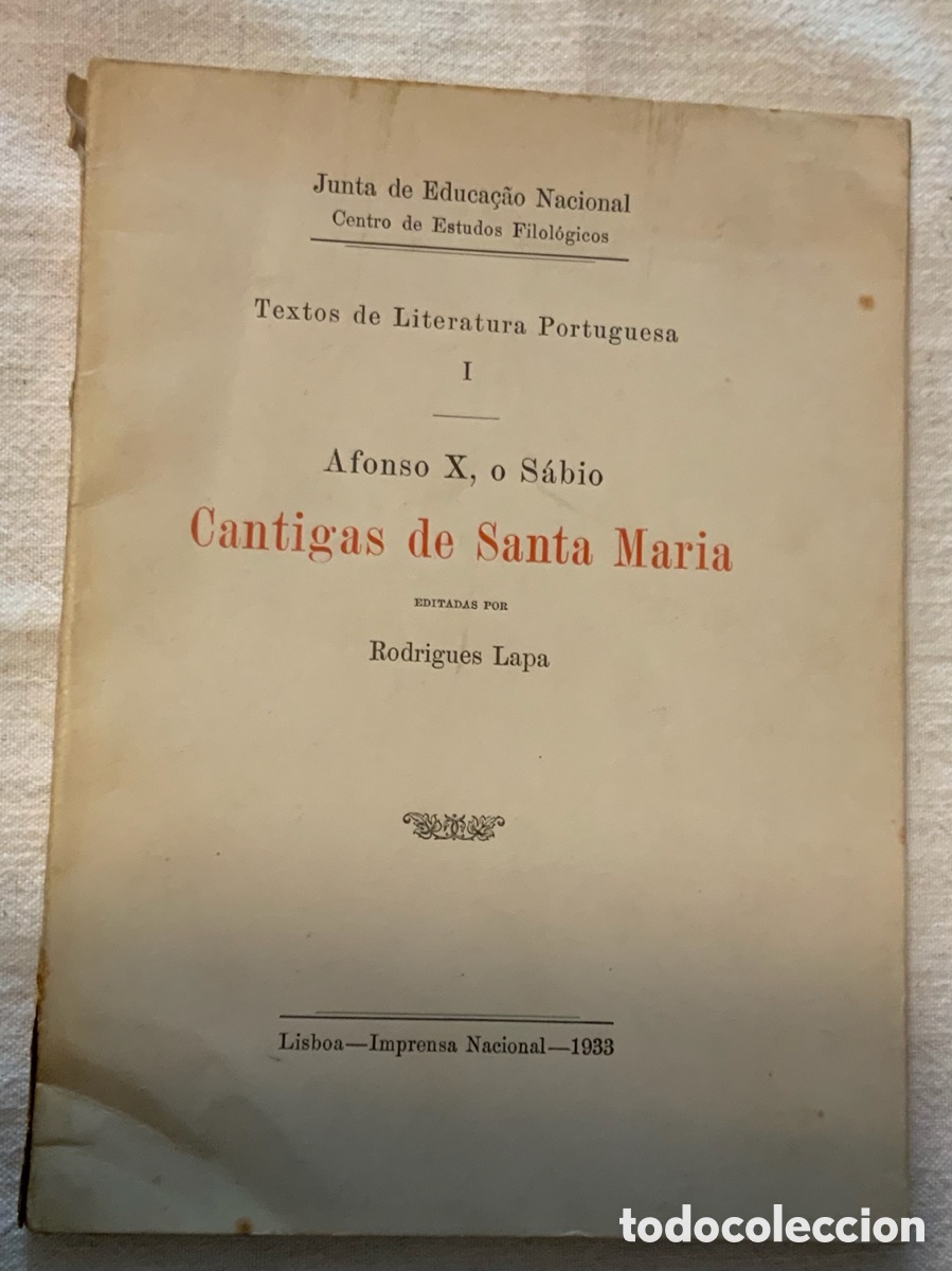 Libros antiguos: Cantigas de Santa Mar&iacute;a, Alfonso X, o S&aacute;bio