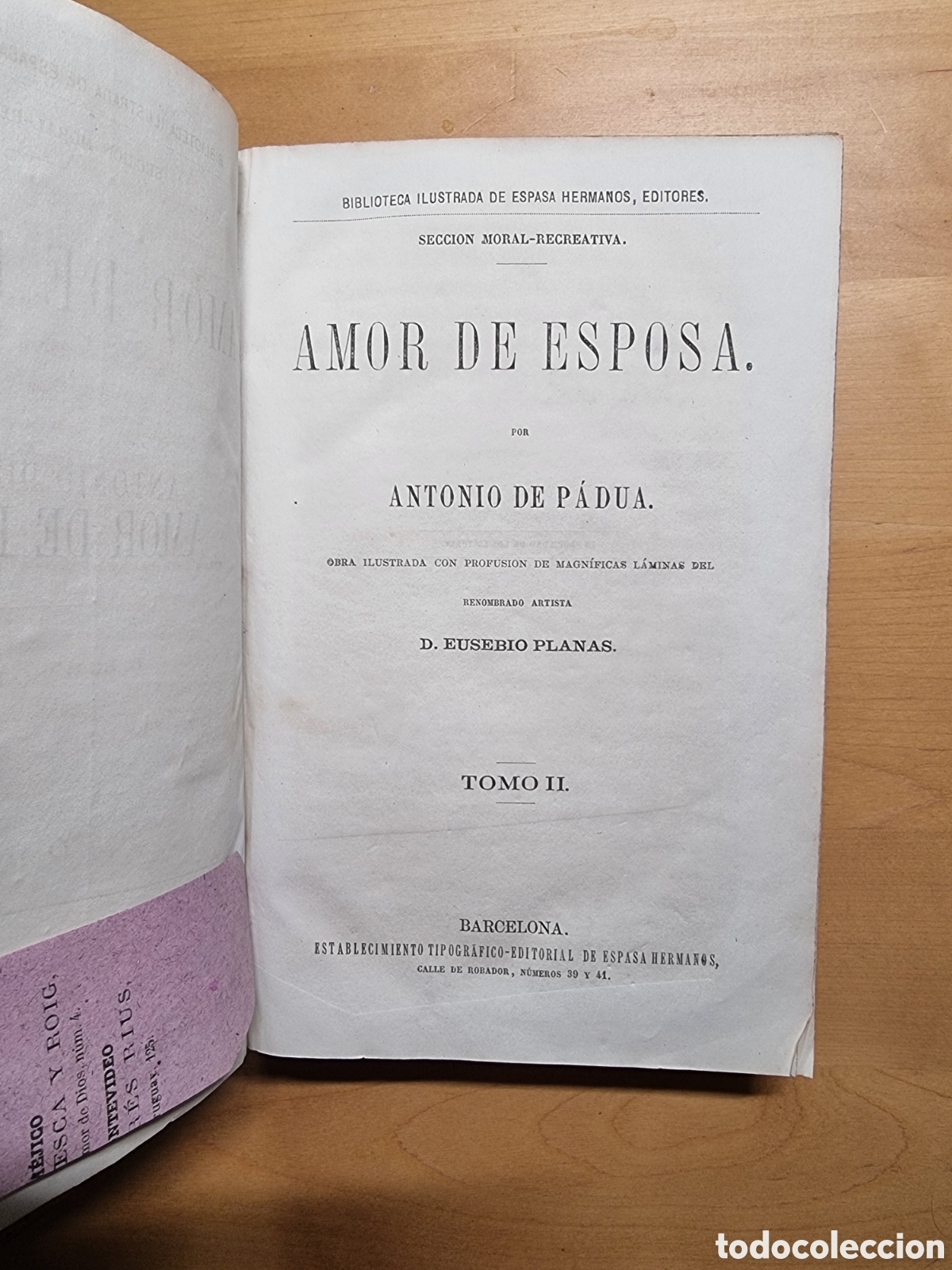 Libros antiguos: Amor de esposa - Antonio de Padua 1871 - Foto 3