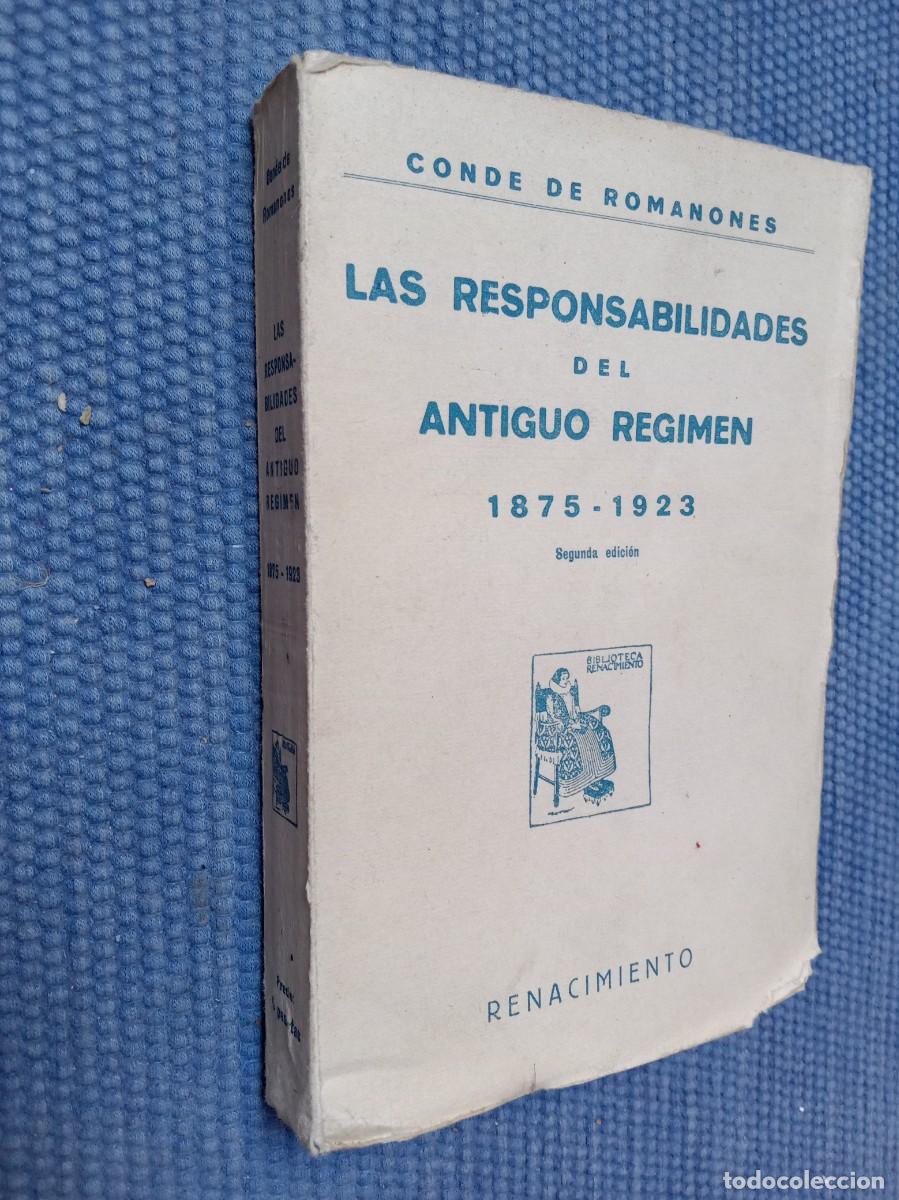 Libros antiguos: Las responsabilidades del Antiguo R&eacute;gimen