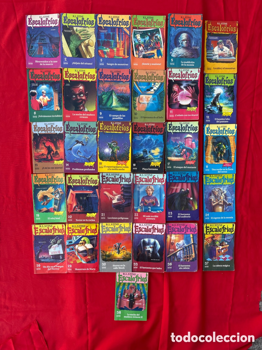 Libros antiguos: Lote de 31 Libros de Escalofrios ( Goosebumps) de Robert Lawrence Stine Editorial Norma Colombia 199