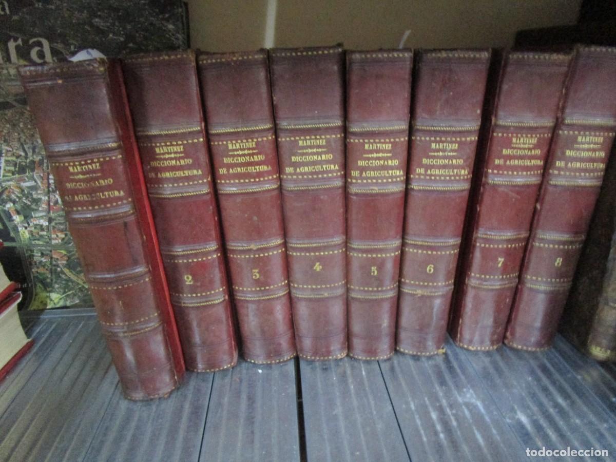 Old books: DICCIONARIO ENCICLOPEDICO DE AGRICULTURA GANADERIA E INDUSTRIAS RURALES MADRID 1889, 8 tomos. *