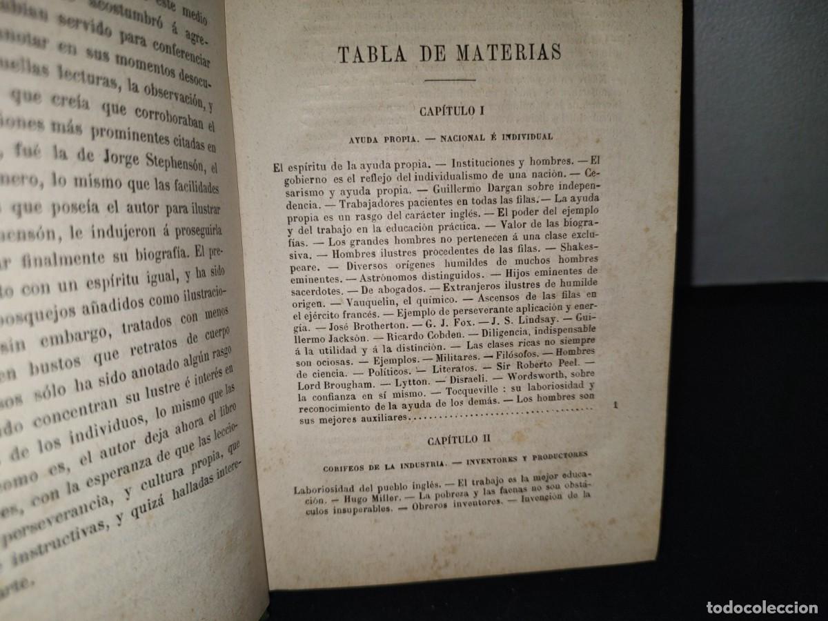 Libros antiguos: 68- &iexcl;Ay&uacute;date! (Self-Help) El Caracter, La Conducta Y La Perseverancia - Samuel Smiles - 1889 - Foto 5