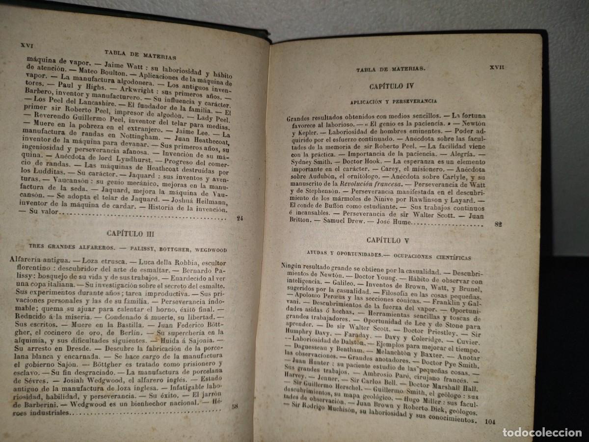 Libros antiguos: 68- &iexcl;Ay&uacute;date! (Self-Help) El Caracter, La Conducta Y La Perseverancia - Samuel Smiles - 1889 - Foto 6