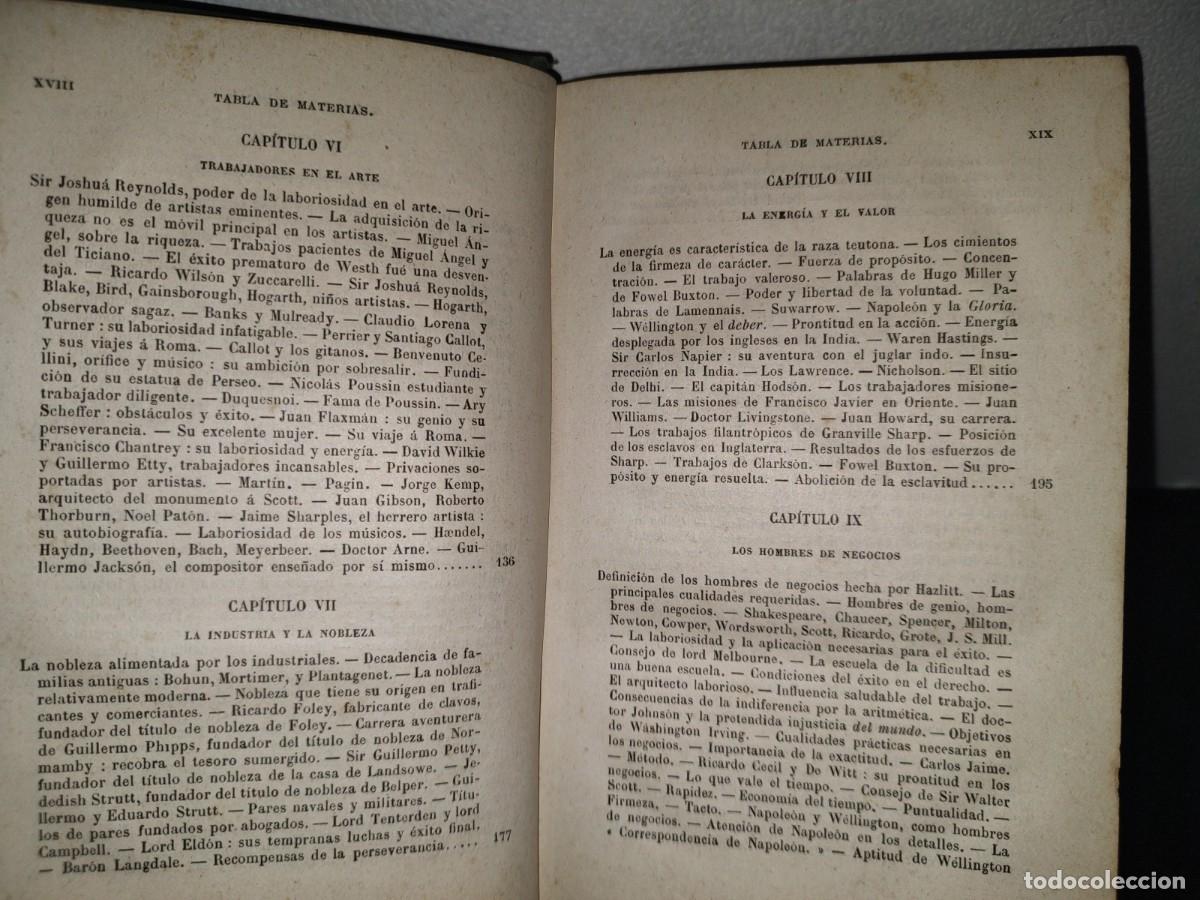 Libros antiguos: 68- &iexcl;Ay&uacute;date! (Self-Help) El Caracter, La Conducta Y La Perseverancia - Samuel Smiles - 1889 - Foto 7