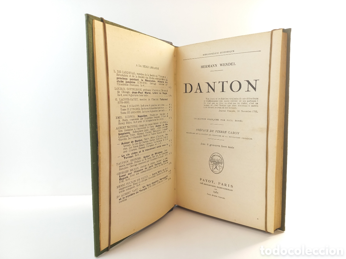 Libros antiguos: Danton. Hermann Wendel. Payot, 1932. - Foto 6