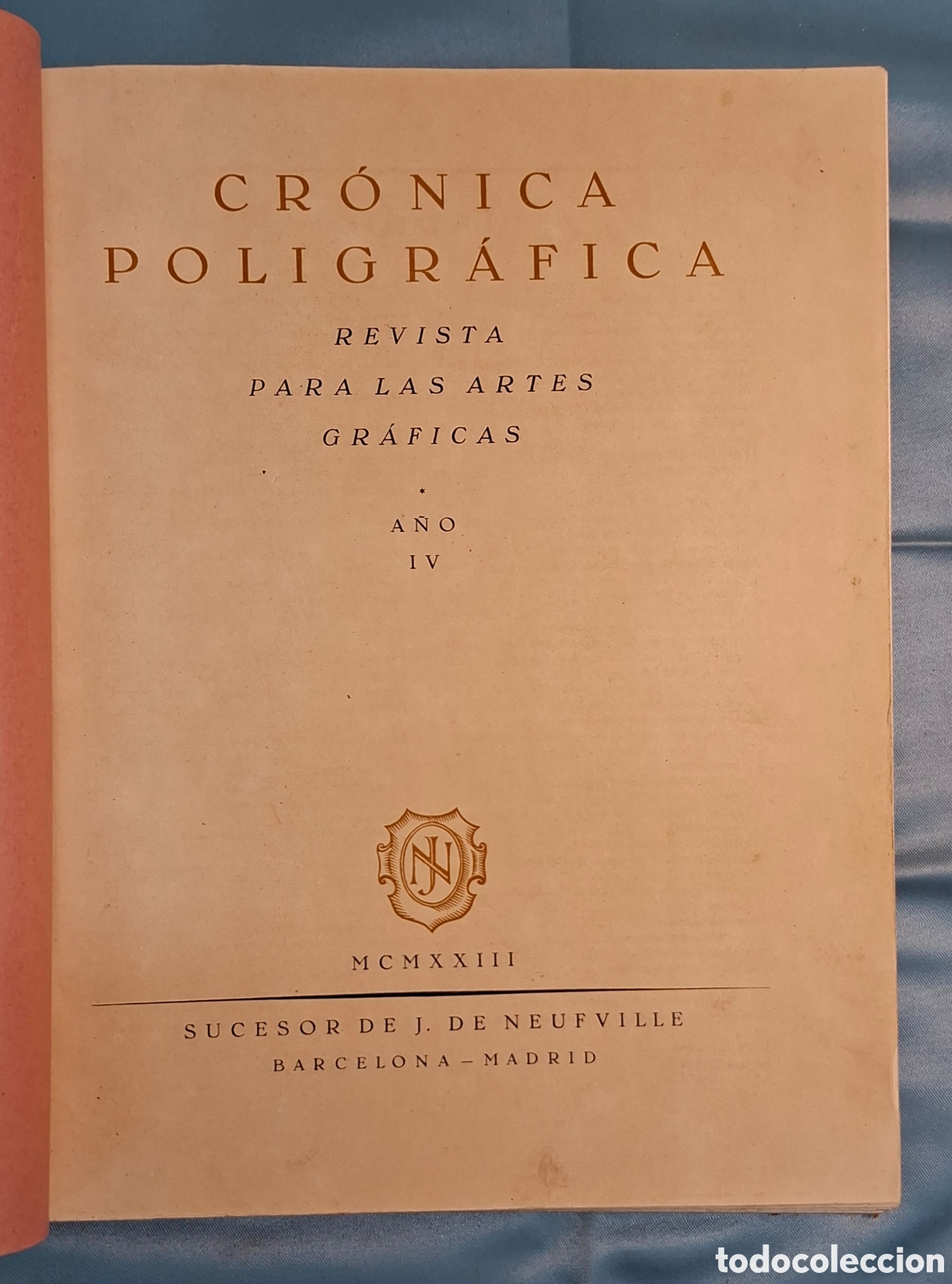 Libros antiguos: Cr&oacute;nica Poligr&aacute;fica &mdash; A&ntilde;o IV (1923)