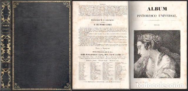Libros antiguos: ALBUM PINTORESCO UNIVERSAL TOMO PRIMERO -