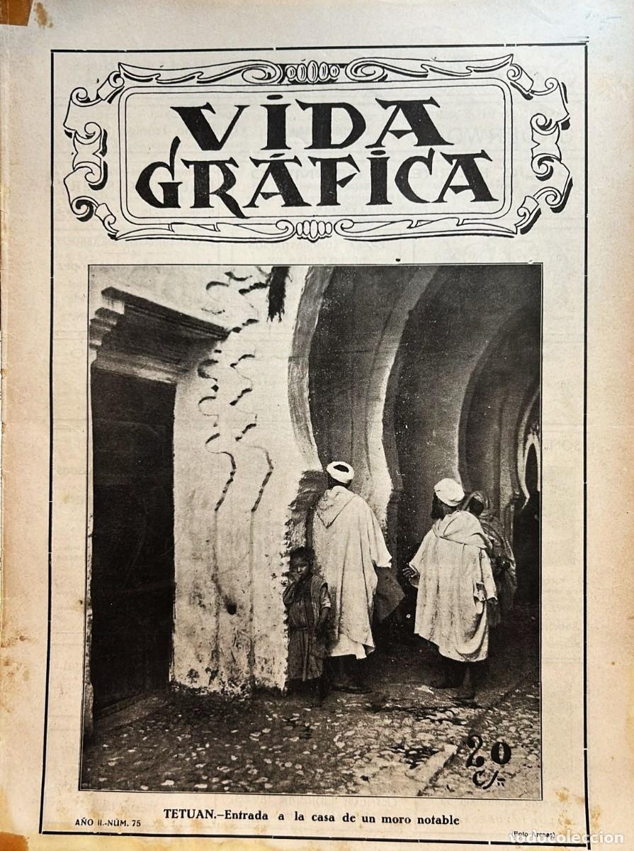 Libros antiguos: VIDA Gr&aacute;fica. A&ntilde;o II, N&uacute;mero 75. M&aacute;laga 2 de agosto de 1926.