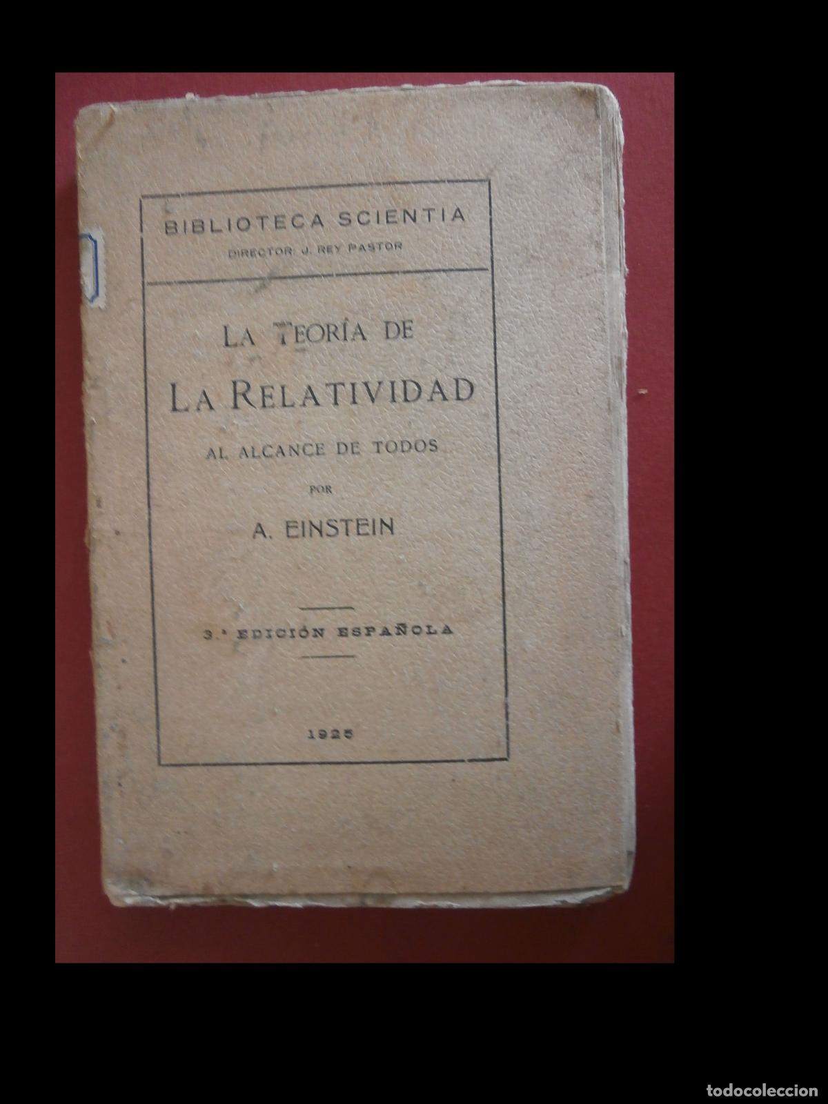 Libros antiguos: La Teoria de la Relatividad al alcance de todos. A. Eistein