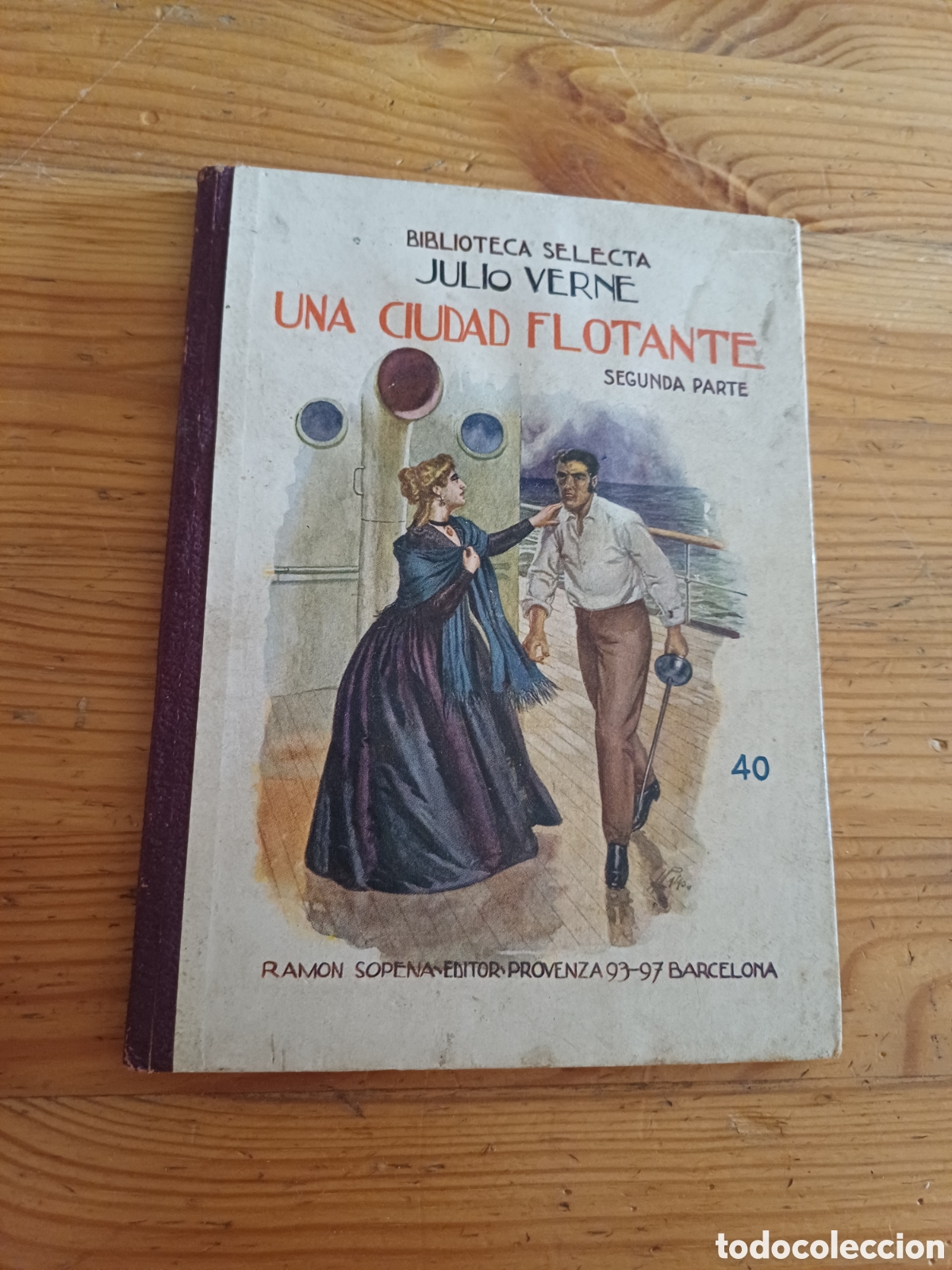 Libros antiguos: Una ciudad flotante Julio Verne Segunda parte Biblioteca selecta