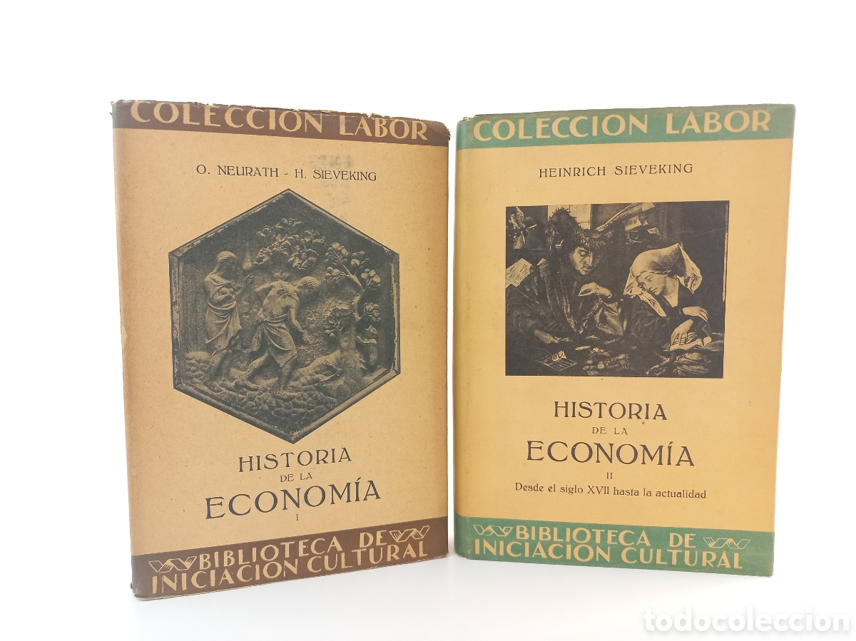 Libros antiguos: Historia de la Econom&iacute;a. Heinrich Sieveking. Labor, 1926-42. Ilustrado.