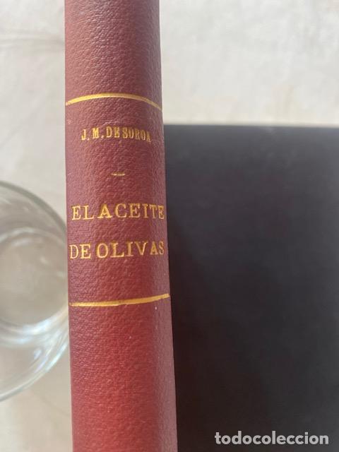 Libros antiguos: El Aceite de Oliva. 1927. D. Jose M&ordm;. de Soroa y Pineda.