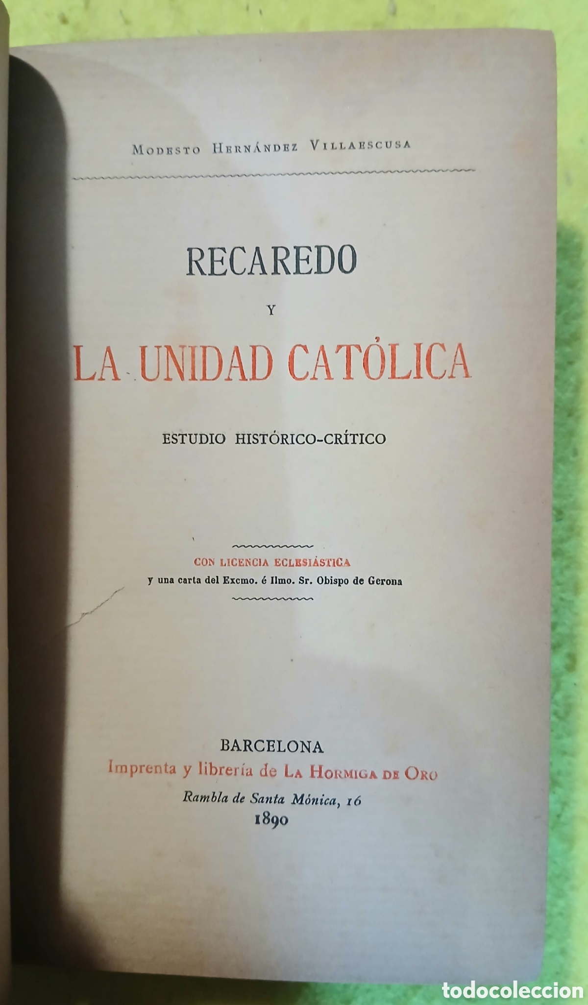 Libros antiguos: Recaredo y la unidad cat&oacute;lica - Foto 3