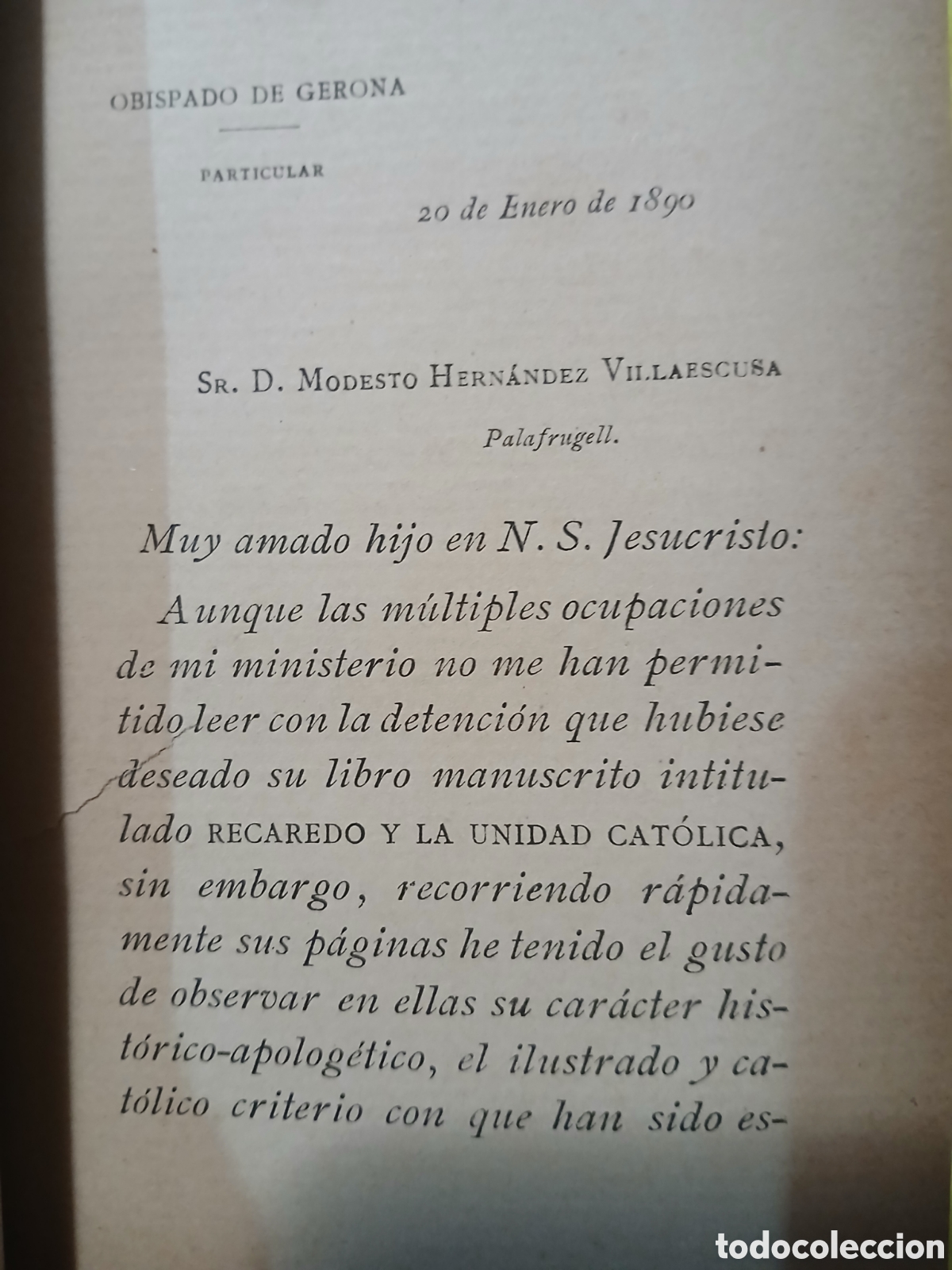 Libros antiguos: Recaredo y la unidad cat&oacute;lica - Foto 4