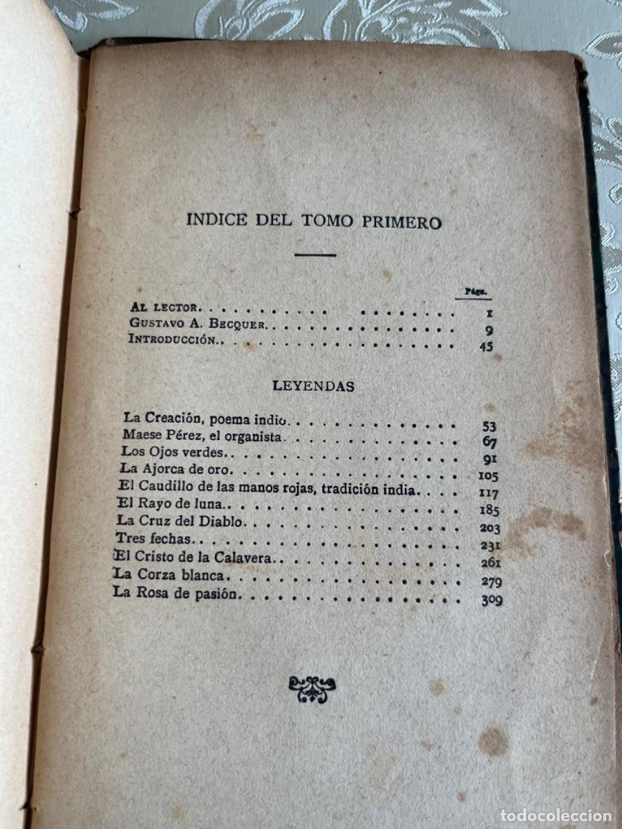 Libros antiguos: Becquer, Gustavo A.- Obras.( Sexta edici&oacute;n, 3 vols.) - Foto 4