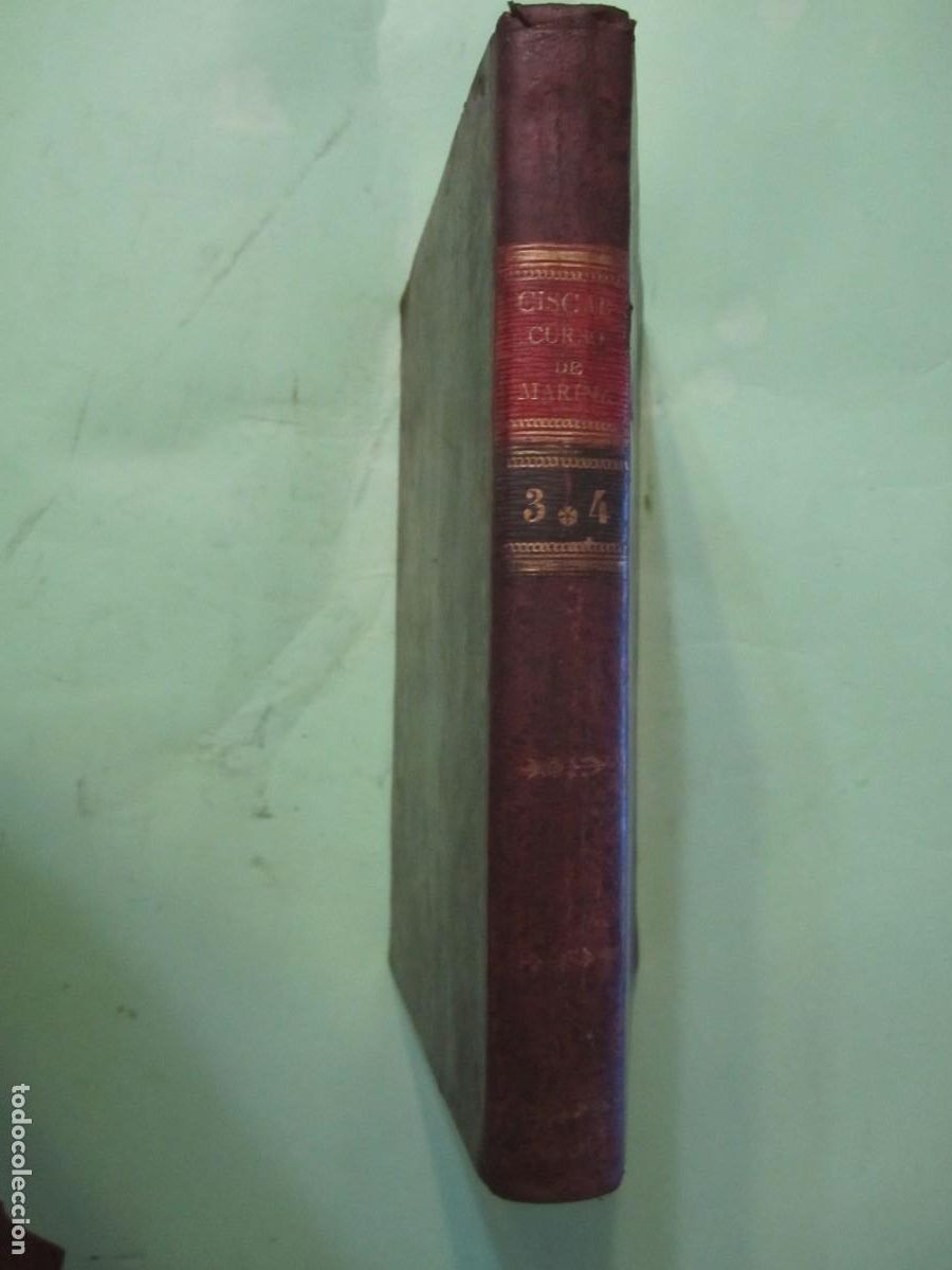 Libros antiguos: TOMO 3/4 CURSO DE ESTUDIOS ELEMENTALES DE MARINA GABRIEL CISCAR 1827 MADRID EDICION TERCERA