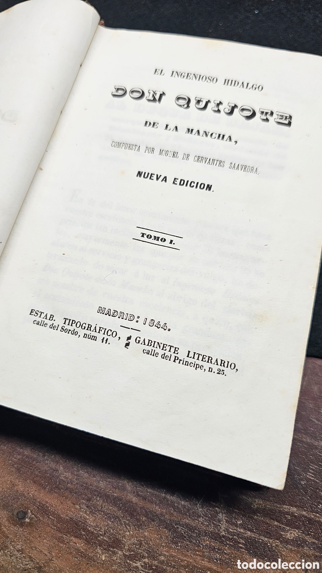 Libros antiguos: Don quijote de la Mancha 1844
