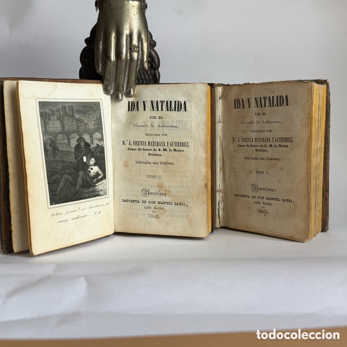 Libros antiguos: 1841 - IDA Y NATALIDA - VIZCONDE DE ARLINCOURT - DOS TOMOS