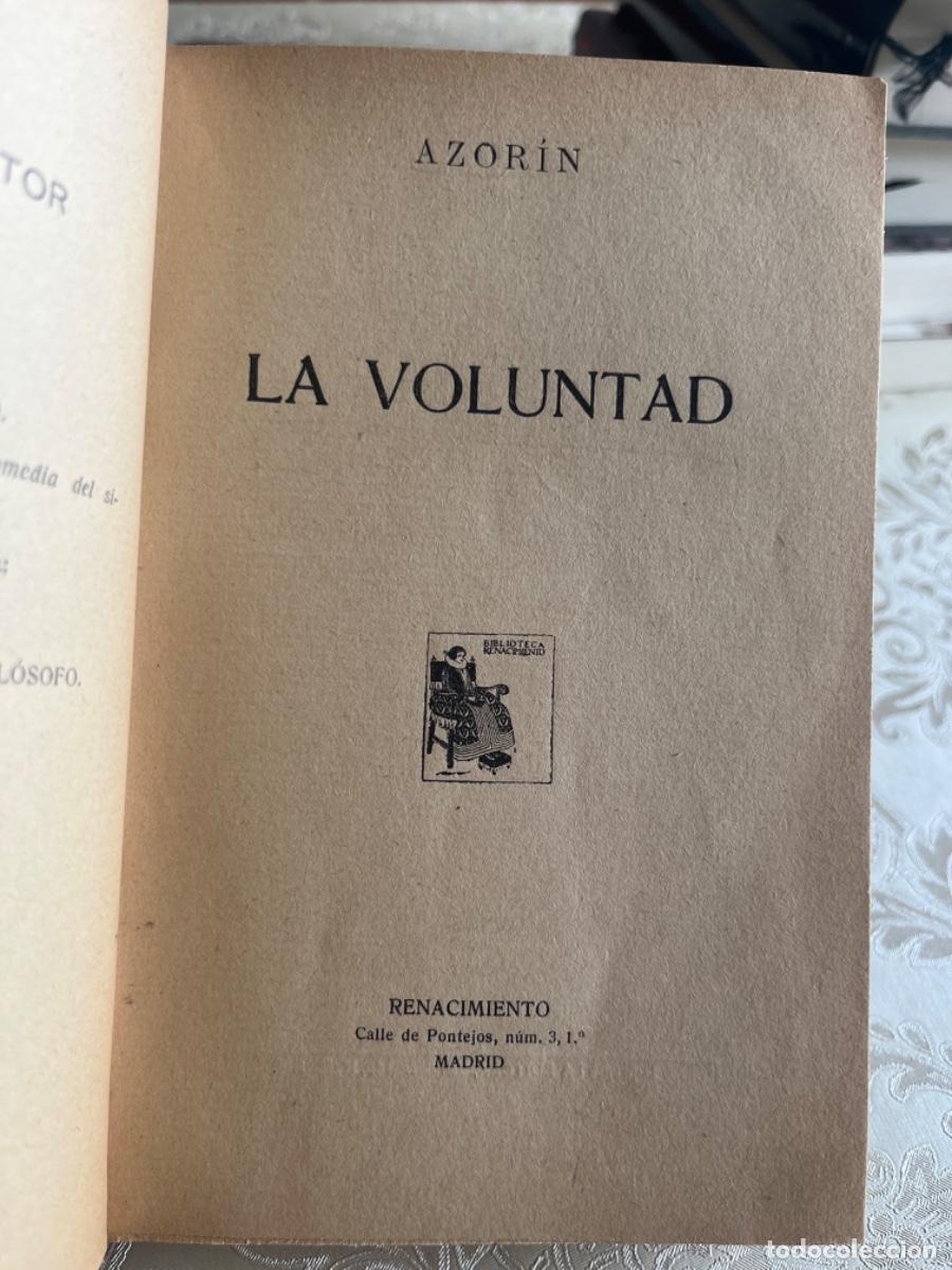 Libros antiguos: Azorin.- La voluntad (Segunda edici&oacute;n) - Foto 3