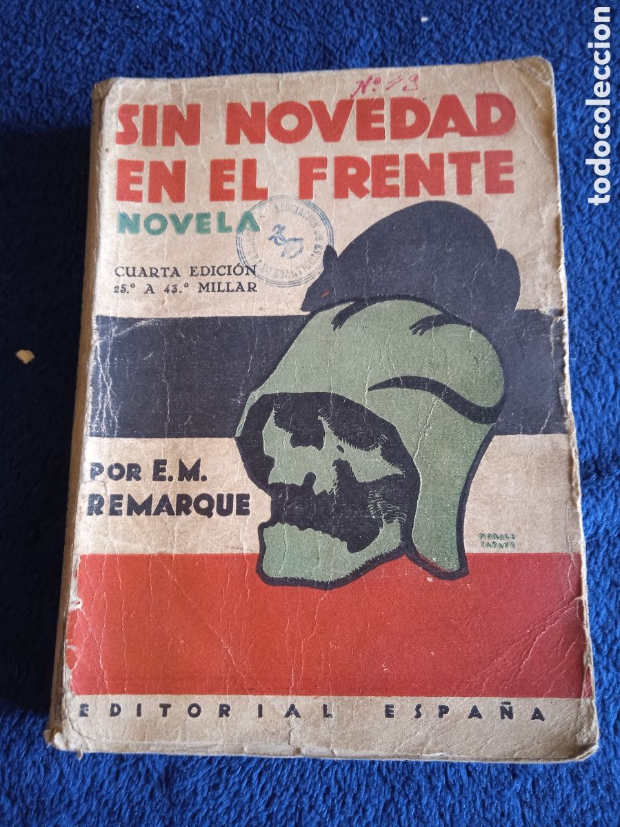 Livros antigos: SIN NOVEDAD EN EL FRENTE / ERICH MAR&Iacute;A REMARQUE -EDICION 1029
