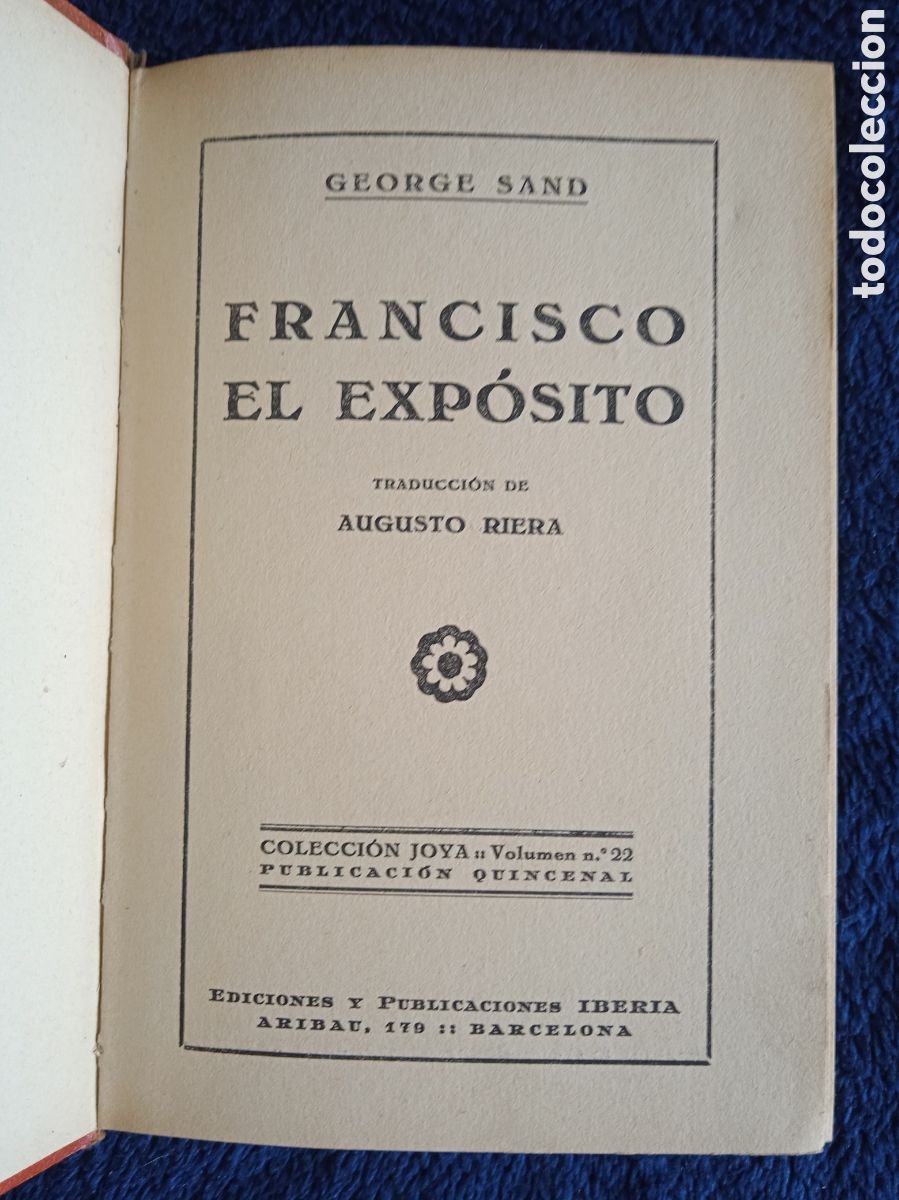 Libros antiguos: Francisco el exp&oacute;sito, / George Sand, -edicion 1929 - Foto 2