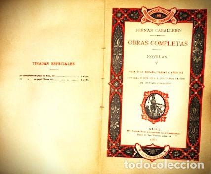 Libros antiguos: OBRAS COMPLETAS DE FERNAN CABALLERO. NOVELAS V. ELIA O LA ESPA&Ntilde;A DE TREINTA A&Ntilde;OS HA ... 1903