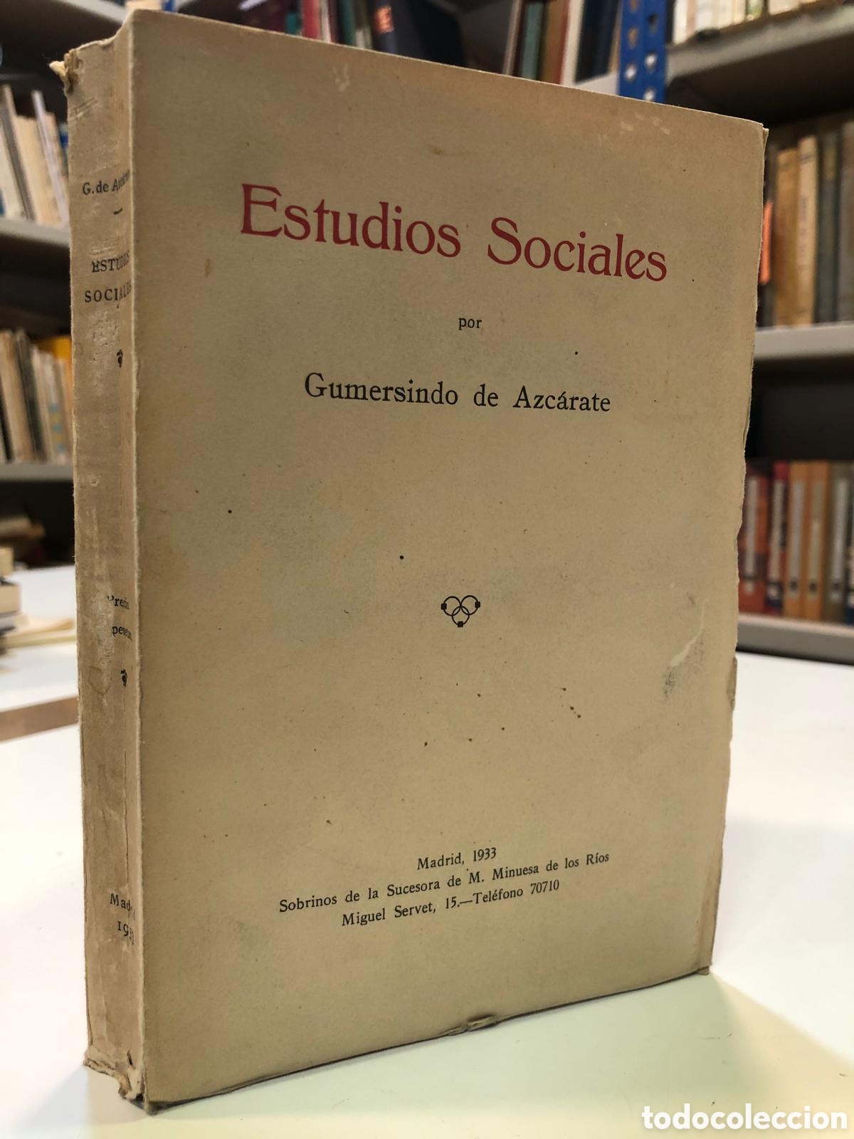 Old books: Estudios Sociales - Gumersindo Azc&aacute;rate