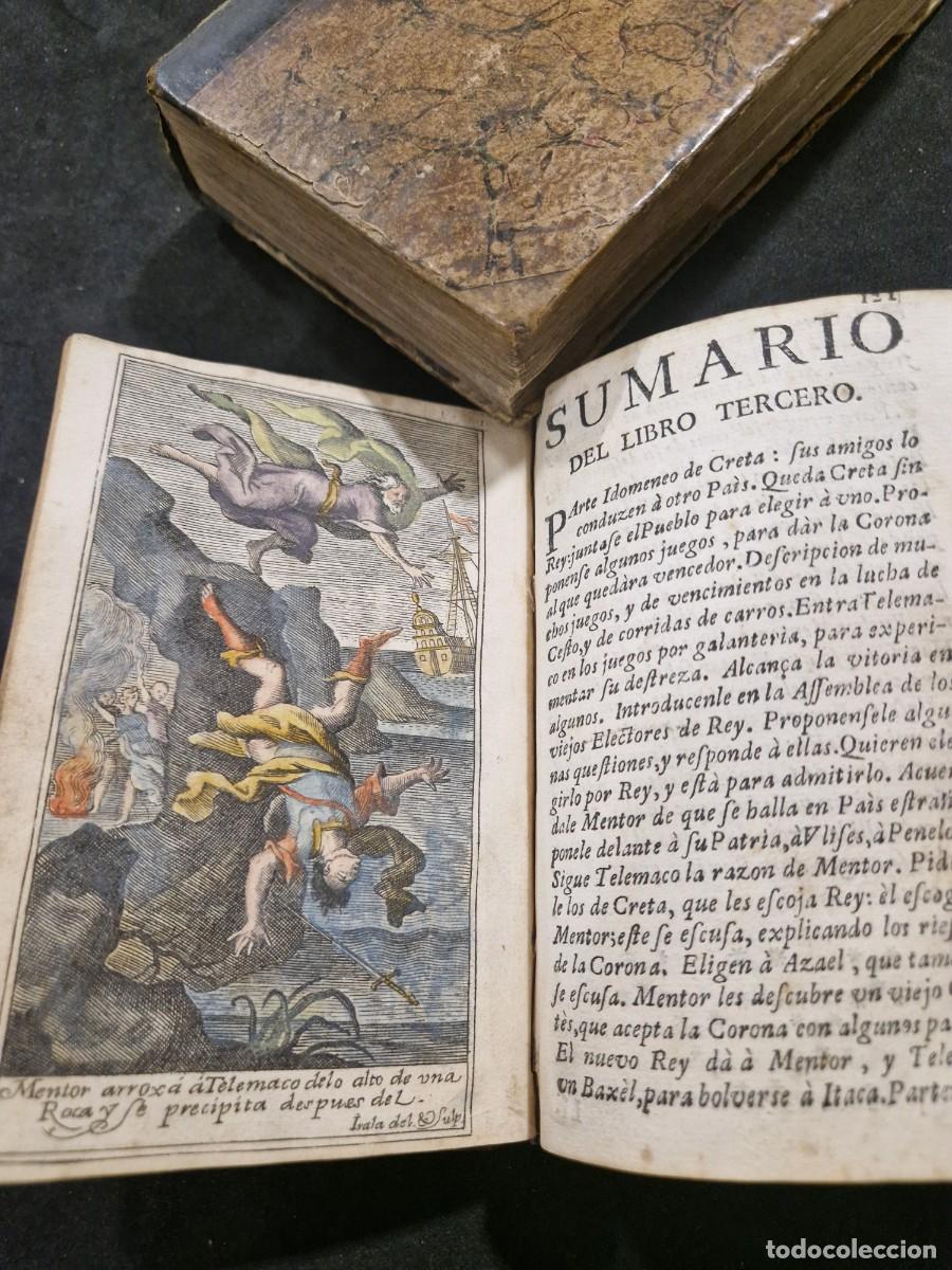 Libros antiguos: Aventuras de Tel&eacute;maco, hijo de Ulises. Continuaci&oacute;n del libro IV de la Odisea de Homero. A&ntilde;o 1723.