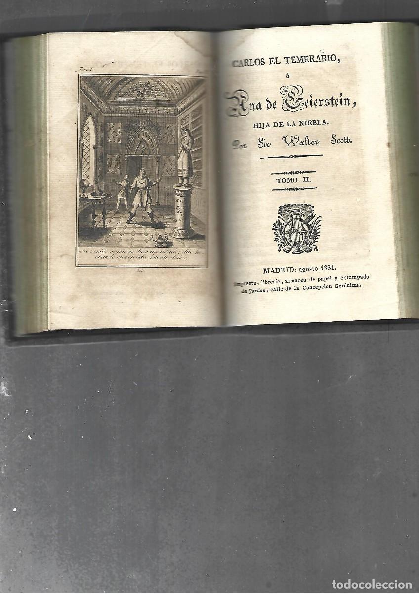 Libros antiguos: WALTER SCOTT, CARLOS EL TEMERARIO, 1831 - Foto 3