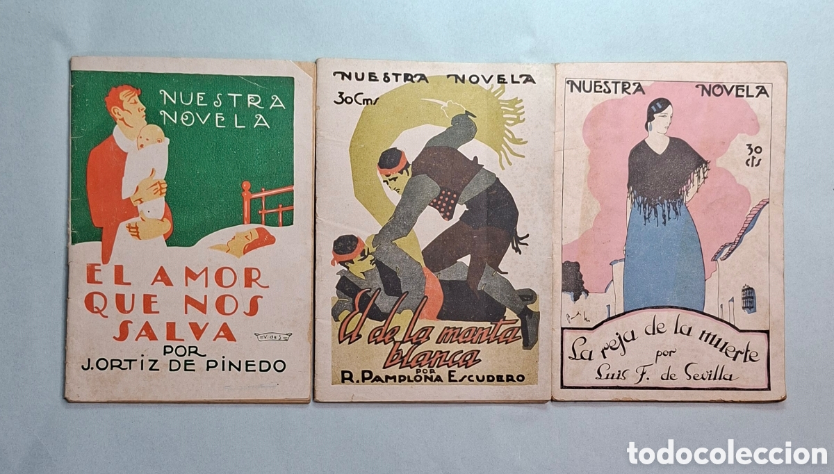 Libros antiguos: Colecci&oacute;n 3 Novelas Nuestra Novela - Foto 4
