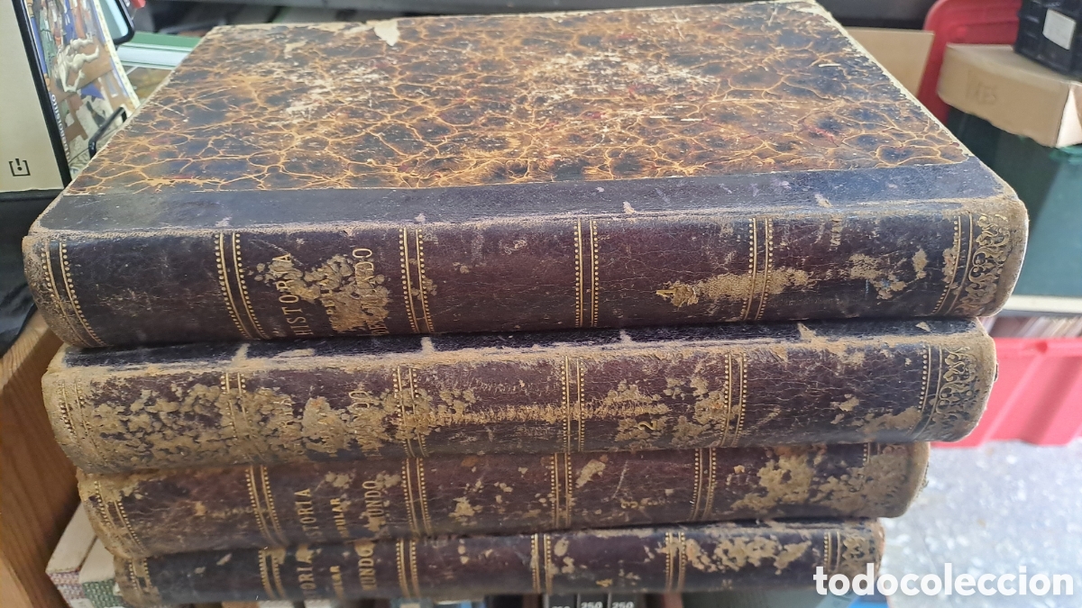 Libros antiguos: Historia popular del mundo - Ch. Krav&euml;r edici&oacute;n ilustrada 1877 4 tomos