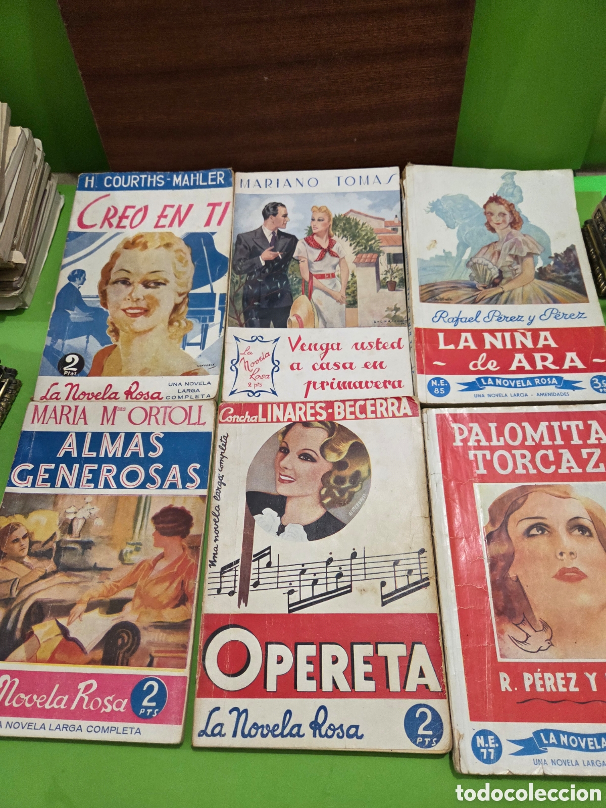 Libros antiguos: &rdquo;&rdquo;COLECCI&Oacute;N LA NOVELA ROSA&rdquo;&rdquo;...A&Ntilde;OS 30...6 EJEMPLARES...