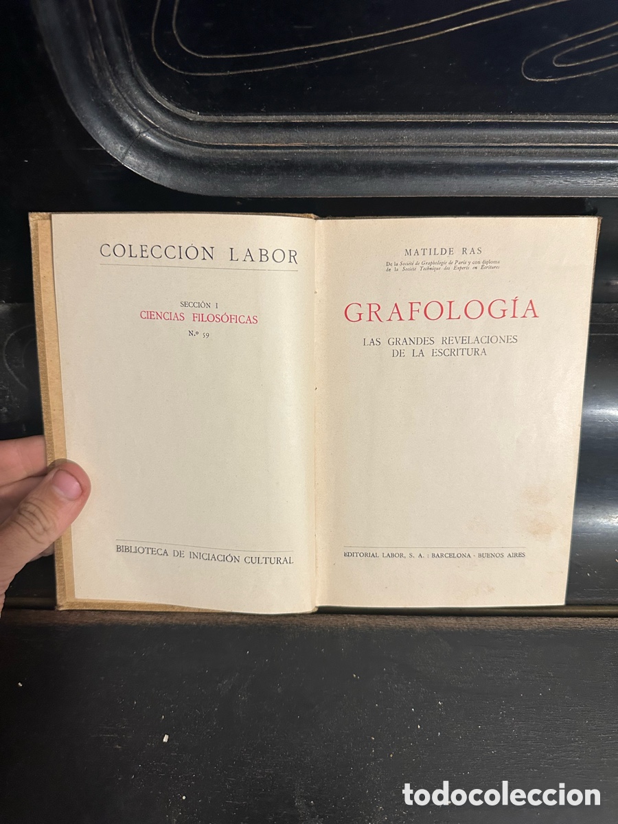 Libros antiguos: GRAFOLOGIA, MATILDE RAS, COLECCION LABOR, - Foto 3