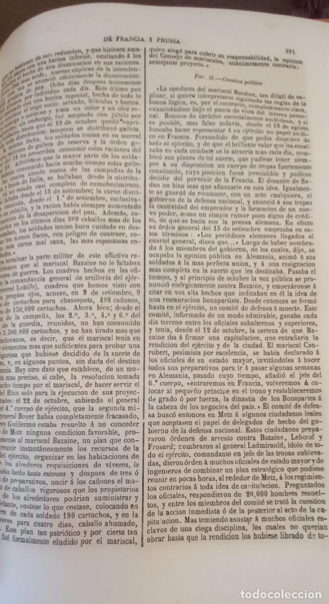 Libros antiguos: LIBRO LA GUERRA DE FRANCIA Y PRUSIA - Foto 8