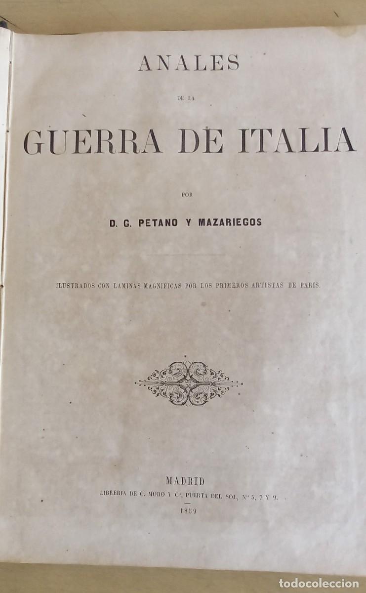 Libros antiguos: ANALES DE LA GUERRA DE ITALIA - Foto 2
