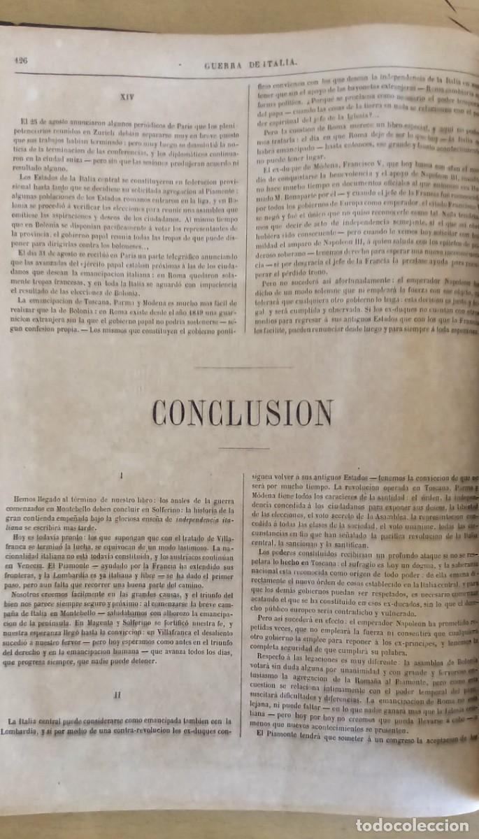 Libros antiguos: ANALES DE LA GUERRA DE ITALIA - Foto 10