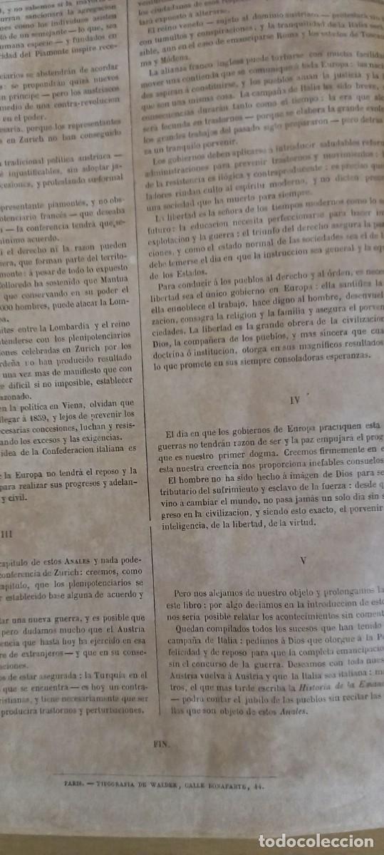Libros antiguos: ANALES DE LA GUERRA DE ITALIA - Foto 11