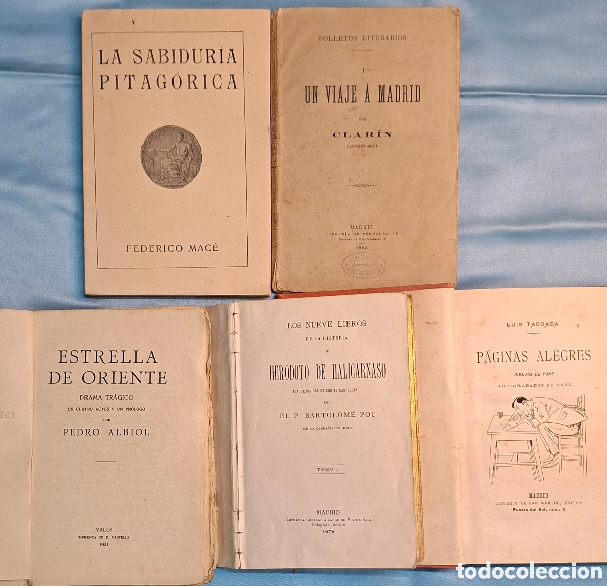 Libros antiguos: Conjunto de 5 libros antiguos - Foto 4