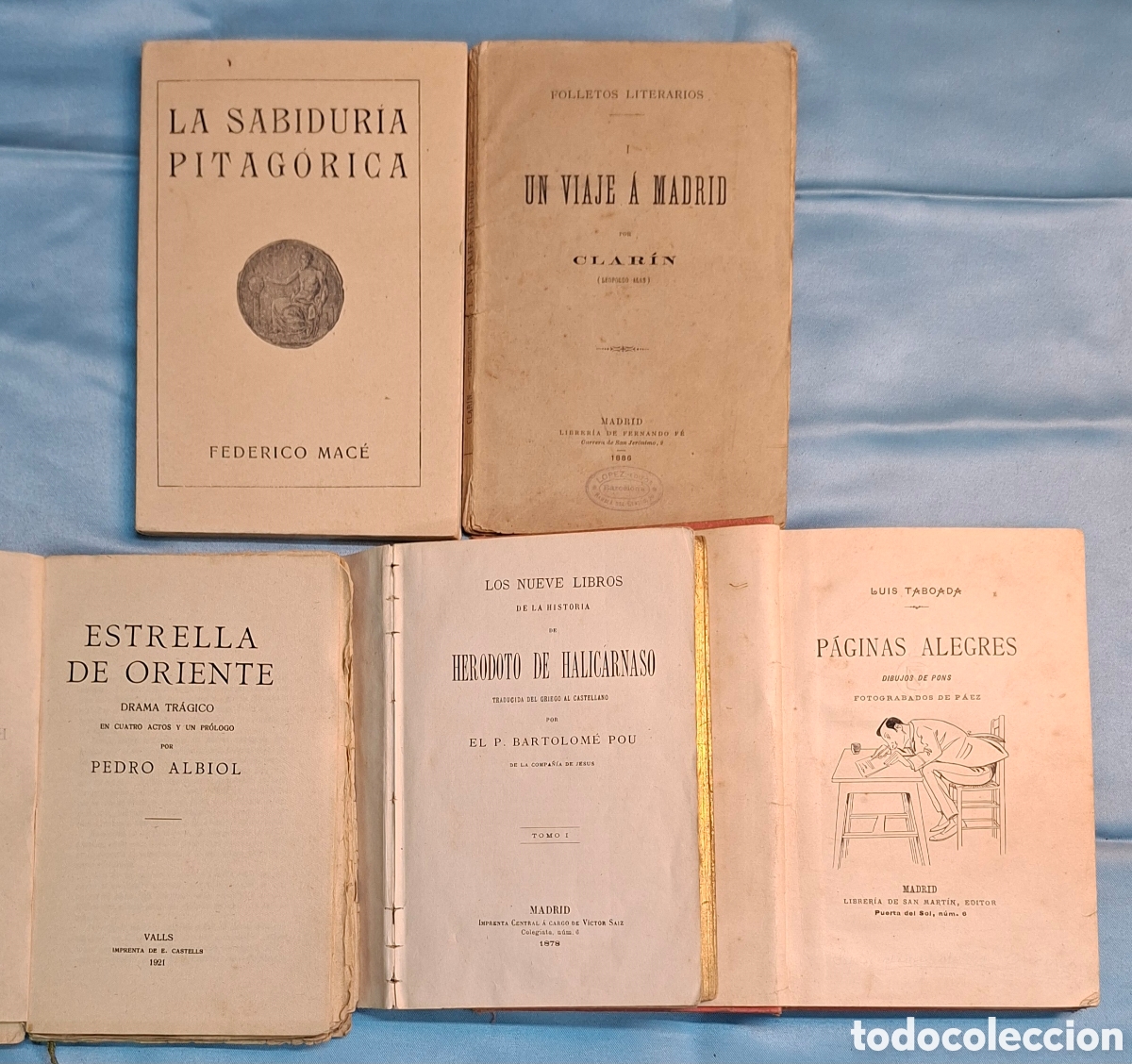 Libros antiguos: Conjunto de 5 libros antiguos - Foto 6