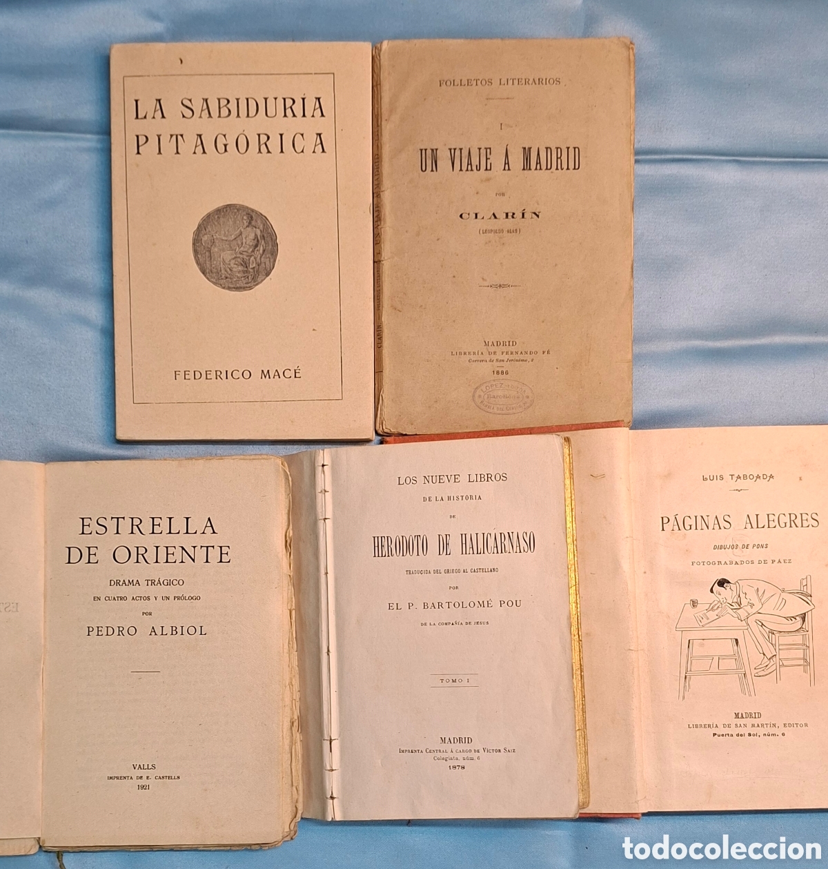 Libros antiguos: Conjunto de 5 libros antiguos
