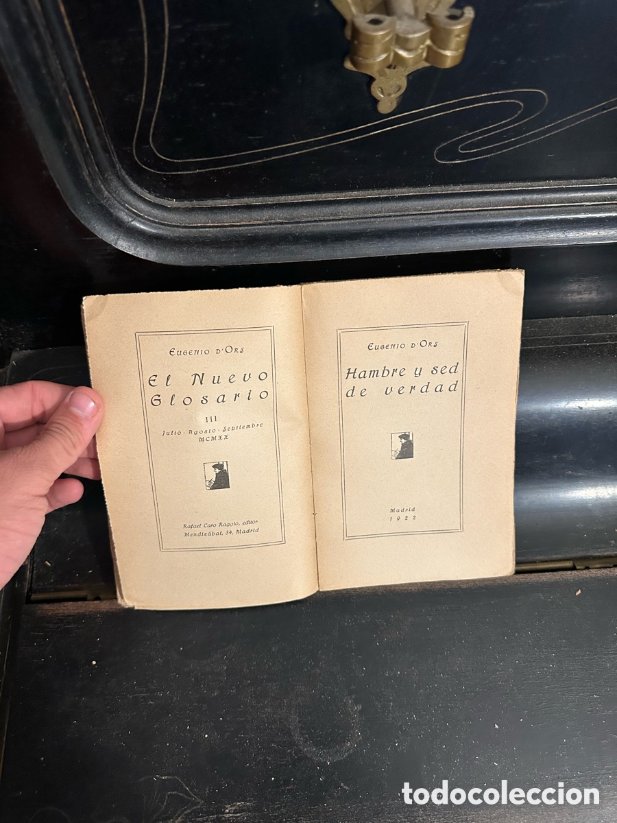Libros antiguos: ejemplar de Hambre y sed de verdad de Eugenio dOrs - Foto 3