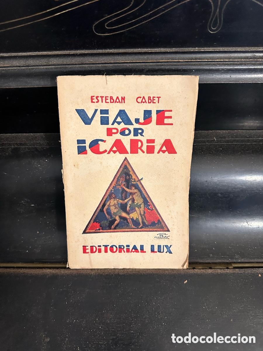 Libros antiguos: libro antigua de &rdquo;Viaje por Icaria&rdquo; de &Eacute;tienne Cabet,
