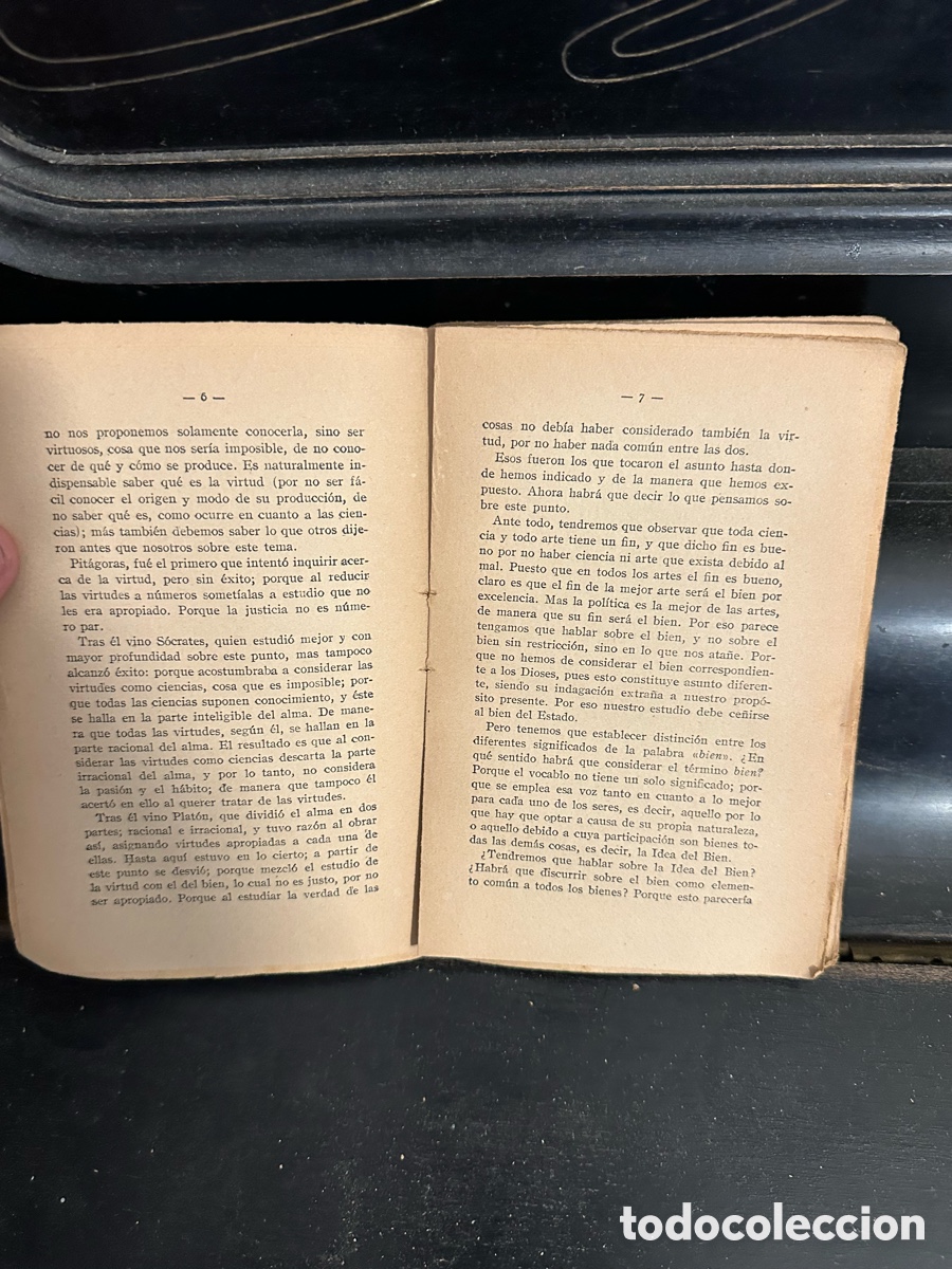 Libros antiguos: ejemplar antiguo de &rdquo;Gran &Eacute;tica&rdquo; de Arist&oacute;teles, - Foto 4