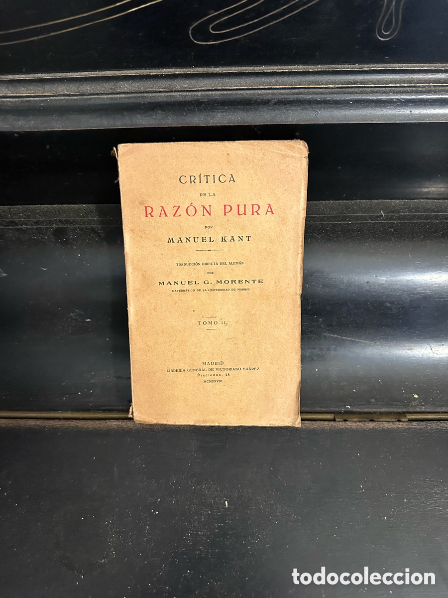 Libros antiguos: ejemplar antiguo del Tomo II de la obra Cr&iacute;tica de la raz&oacute;n pura de Immanuel Kant.