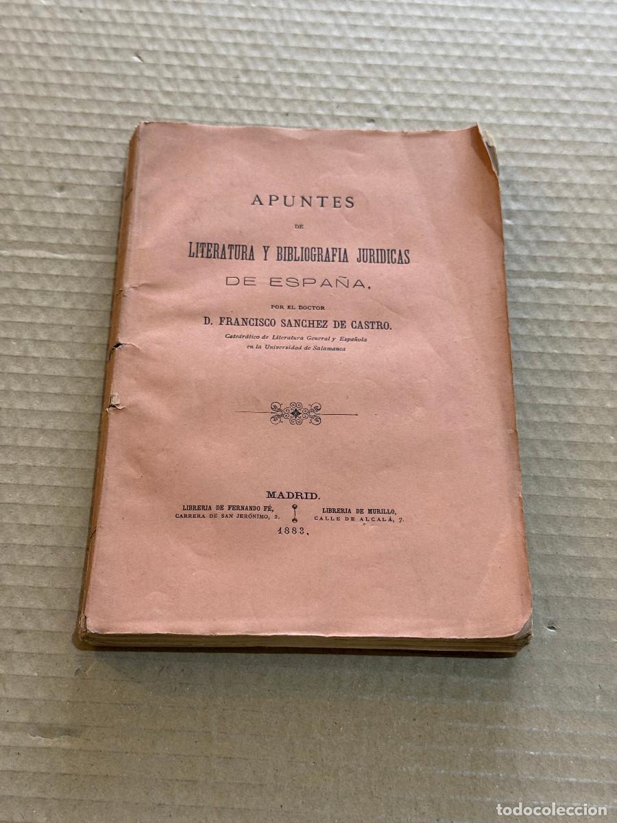 Libros antiguos: FRANCISCO SANCHEZ DE CASTRO / LITERATURA / BIBLIOGRAFIA / DEDICATORIA / DEDICADO / BEJAR / SALAMANCA