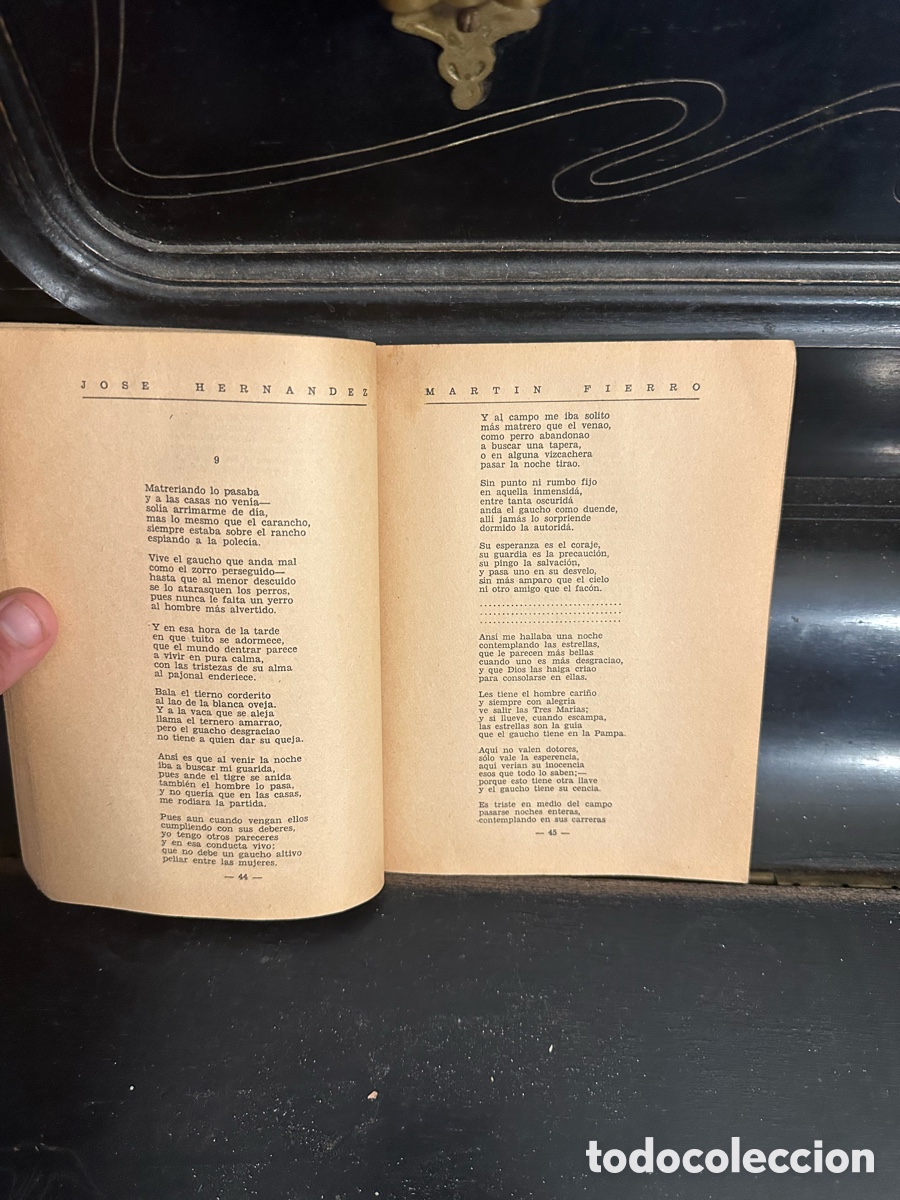 Libros antiguos: libro de Mart&iacute;n Fierro de Jos&eacute; Hern&aacute;ndez, - Foto 4