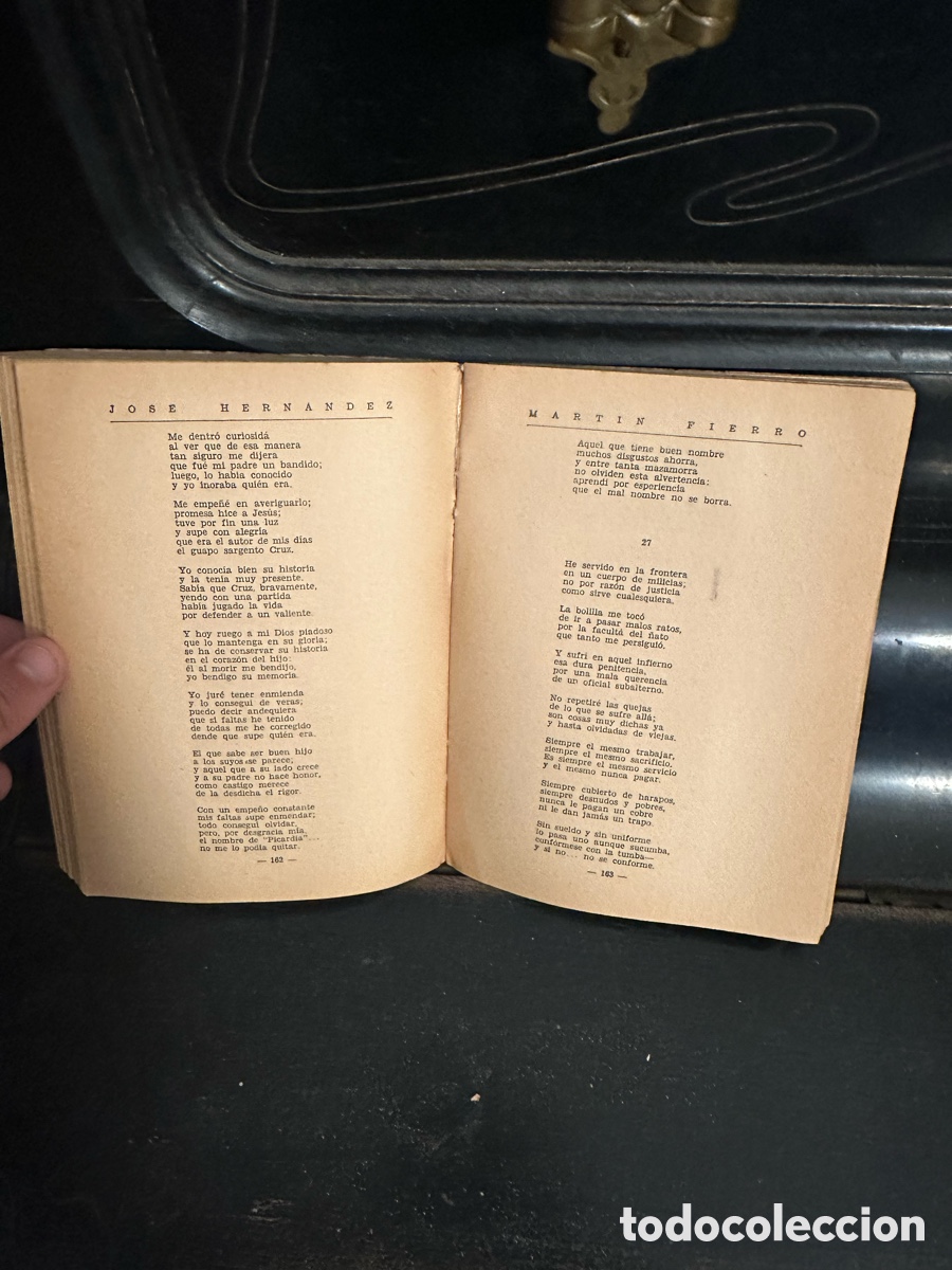 Libros antiguos: libro de Mart&iacute;n Fierro de Jos&eacute; Hern&aacute;ndez, - Foto 7