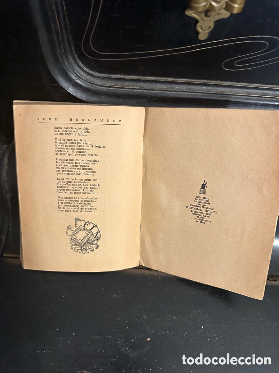 Libros antiguos: libro de Mart&iacute;n Fierro de Jos&eacute; Hern&aacute;ndez, - Foto 8